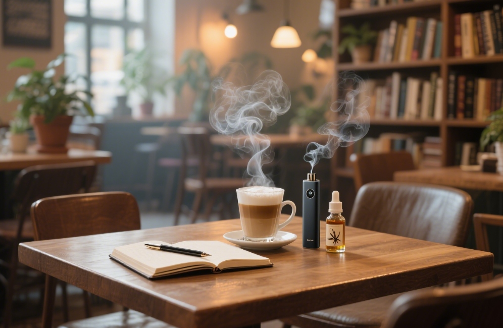 Ako Elektronická Cigareta, Písanie a Kaviareň Spoločne Tvorí Pomalý Životný Štýl